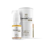 Olej konopny z ekstraktem z konopi włoknistych 250mg, 12ml - Fitokannabinoidy CBD CBDA CBG - CannabiGold Basic - HEMPOLAND