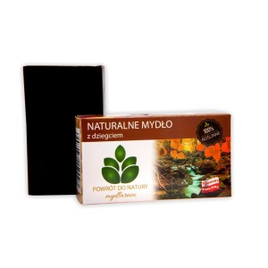 Naturalne mydło z dziegciem 100g - Dedykowane osobom z problemami skórnymi - Mydlarnia "Powrót do natury" (NM)