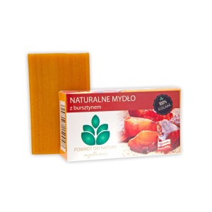 Naturalne mydło z bursztynem 100g - Ujędrnia i uelastycznia skórę - Mydlarnia "Powrót do Natury" (NM)