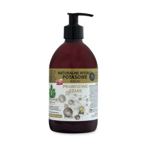 Naturalne mydło potasowe "Prawdziwe Szare" ze złotem monoatomowym w płynie 500 ml - Mydlarnia "Powrót do Natury" (NM)