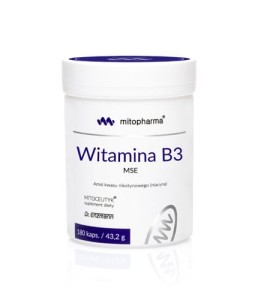 Witamina B3 MSE 180 kapsułek - Wspomaga metabolizm - MITO-PHARMA (NM)
