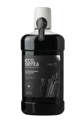 Czarny wybielający płyn do płukania ust z węglem drzewnym - 500ml - ECODENTA.jpg