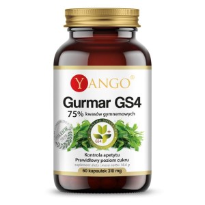 Gurmar GS4, 75% kwasów gymnemowych - Kontrola apetytu i prawidłowy poziom cukru -  YANGO (NM)