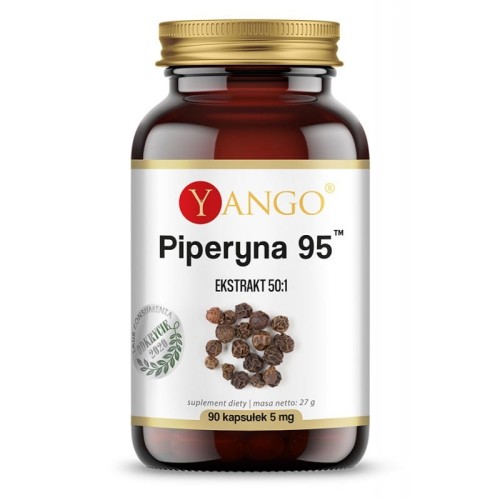 Piperyna 95, 90 kapsułek - Wsparcie trawienia i układu odpornościowego - YANGO.jpg