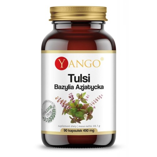Tulsi, Bazylia Azjatycka  90 kapsułek - Pomaga zachować optymalne zdrowie psychiczne i fizyczne - YANGO.jpg