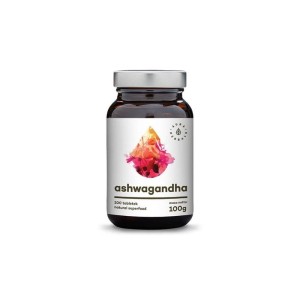 Ashwagandha 200 tabletek - Wspomaga osoby przeciążone fizycznie i psychicznie - AURA HERBALS (NM)