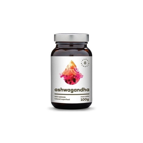 Ashwagandha 200 tabletek - Wspomaga osoby przeciążone fizycznie i psychicznie - AURA HERBALS.jpg