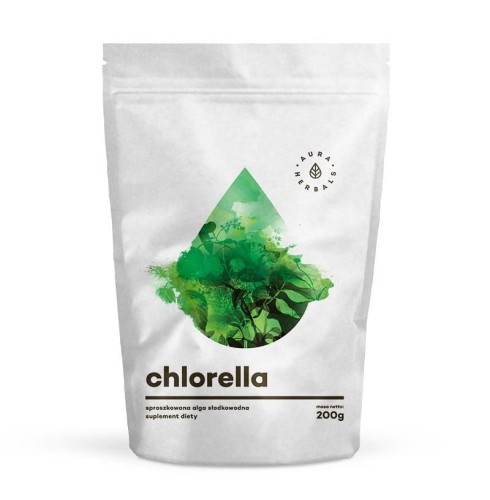 Chlorella w proszku 200g - Alga słodkowodna - najbogatsze źródło chlorofilu - AURA HERBALS.jpg