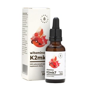 Witamina K2mk7 w kroplach (30ml) - Pomaga w utrzymaniu zdrowych kości - AURA HERBALS (NM)