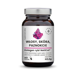 Włosy Skóra Paznokcie - Kolagen rybi NatiCol 60 kapsułek - AURA HERBALS (NM)