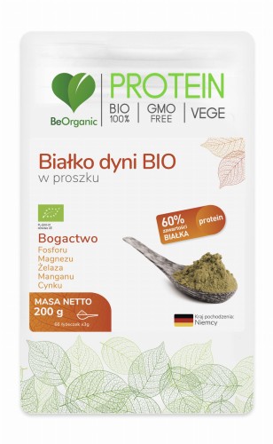 Białko dyni BIO w proszku - Źródło fosforu, magnezu, żelaza, manganu, cynku, błonnika pokarmowego - BEORGANIC (NM).jpg