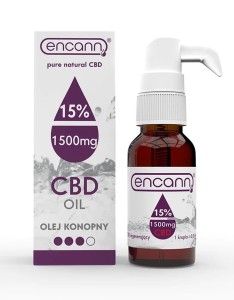 Olej konopny - Źródło terpenów, kannabinoidów i dobroczynnych kwasów tłuszczowych - Encann Purple 15% CBD - ENCANN (NM)