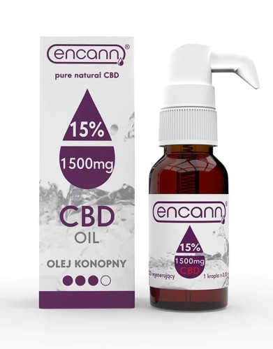 Olej konopny - Źródło terpenów, kannabinoidów i dobroczynnych kwasów tłuszczowych - Encann Purple 15% CBD - ENCANN.jpg
