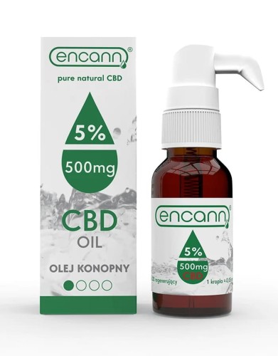 Olej konopny - Źródło terpenów, kannabinoidów i dobroczynnych kwasów tłuszczowych - Encann Green 5% CBD - ENCANN.jpg