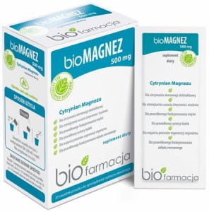 bioMagnez 500mg - Dla prawidłowego funkcjonowania mięśni i układu nerwowego - BIOFARMACJA (NM)