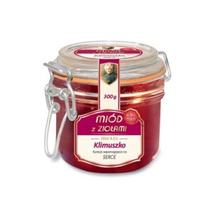 Miód akacjowy z ziołami na serce 300 g - Dla ochronny serca i najważniejszych elementów układu krążenia - OJCIEC KLIMUSZKO (NM)
