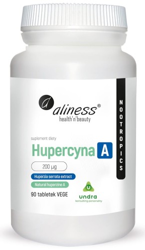 Hupercyna A 200 µg  90 tabletek Vege - Utrzymuje umysł w skupieniu - ALINESS.jpg
