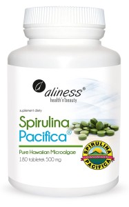 Spirulina Pacifica 180 tabletek - Utrzymuje prawidłowy poziom cukru, wspiera odporność - ALINESS