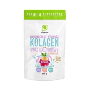 Kolagen + Kwas Hialuronowy + Witamina C, w proszku 250g - INTENSON