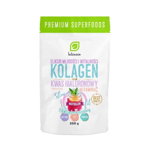 Kolagen + Kwas Hialuronowy + Witamina C, w proszku 250g - INTENSON.jpg