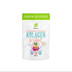 Kolagen + witamina C, proszek 250g - Eliksir młodości i witalności, hydrolizat białka kolagenu - INTENSON