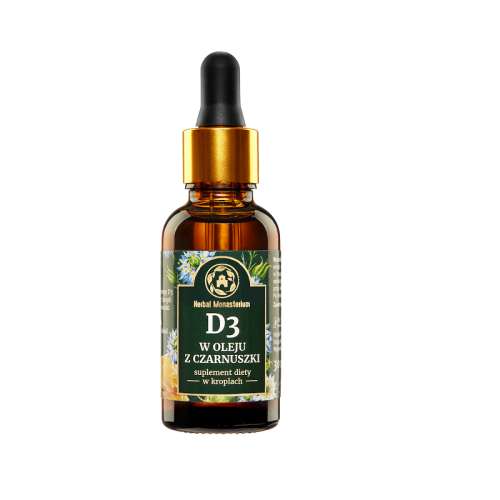 Witamina D3 w oleju z czarnuszki 30ml - Wzmacnia układ odpornościowy - HERBAL MONASTERIUM.png