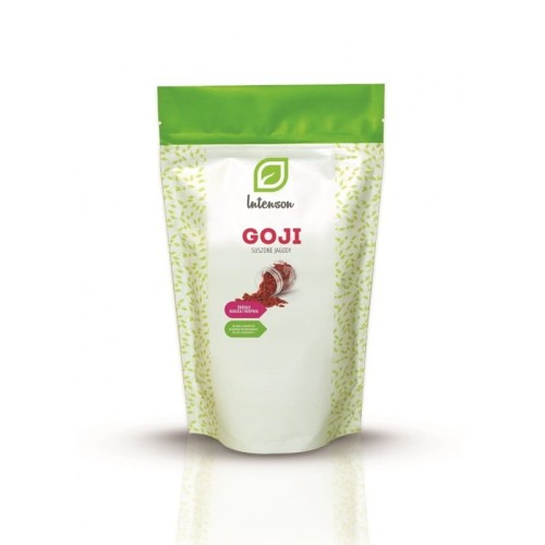 Jagody Goji Owoce Goji 150g - Są bogatym źródłem witamin A i E, przeciwutleniaczy i błonnika - INTENSON.jpg