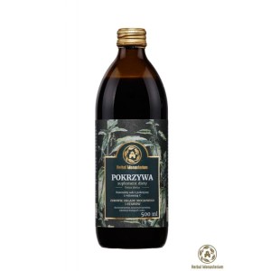 Naturalny sok z pokrzywy 500ml - Prawidłowe funkcjonowanie dróg moczowych, pęcherza i nerek - HERBAL MONASTERIUM