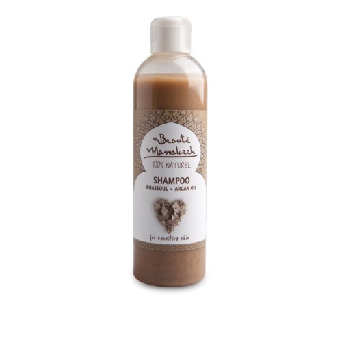 Szampon do skory wrażliwej z glinką Rhassoul i olejem Arganowym 250ml - Delikatnie oczyszcza z tłuszczu - BEAUTE MARRAKECH.jpg