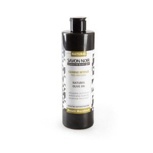 Czarne mydło pod prysznic Savon Noir 400 ml - Nawilża i odżywia - BEAUTE MARRAKECH