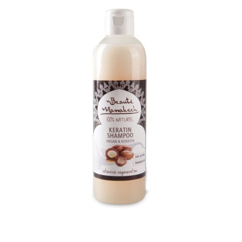 Szampon z Keratyną i olejem Arganowym 250ml - Regeneruje włosy i chroni je przez cały dzień - BEAUTE MARRAKECH.jpg