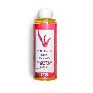 Olejek do ciała Róża Japońska 210ml - Odżywia i wzmacnia skórę zmęczoną, podrażnioną, szarą - ORIENTANA