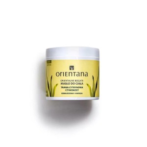 Orientalne bogate masło do ciała Trawa Cytrynowa i Żywokost 100g - Skutecznie nawilża i regeneruje skórę - ORIENTANA