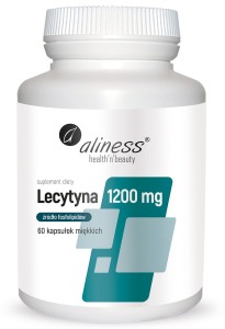 Lecytyna 1200mg 60 kapsułek - Uzupełnienie codziennej diety w lecytynę - ALINESS