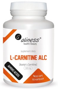 L-Carnityne ALC 500mg 100 kapsułek - Wspiera odchudzanie - ALINESS