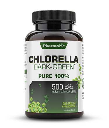 Chlorella Dark-Green 500 tabletek - Pomaga zachować witalność organizmu - PHARMOVIT.png