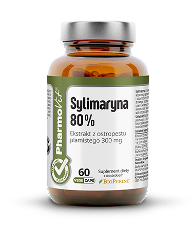 Sylimaryna 80% Ekstrakt z ostropestu plamistego 60 kapsułek - Wspomaga prawidłowe funkcjonowanie wątroby - PHARMOVIT.png