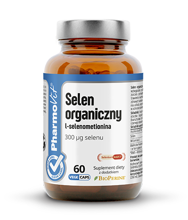 Selen organiczny L-selenometionina 60 kapsułek - Pomaga w zachowaniu zdrowych włosów i paznokci - PHARMOVIT.png