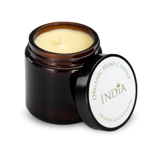 Świeca konopna - O zapachu pomarańczy i cynamonowca - INDIA COSMETICS.png