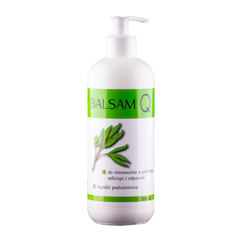 Balsam Q 500 ml dla osób o skórze narażonej na powstawanie odleżyn, odparzeń i podrażnień - India Cosmetics.png