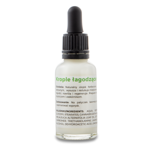 Krople łagodzące trądzik 30 ml z olejem konopnym - India Cosmetics