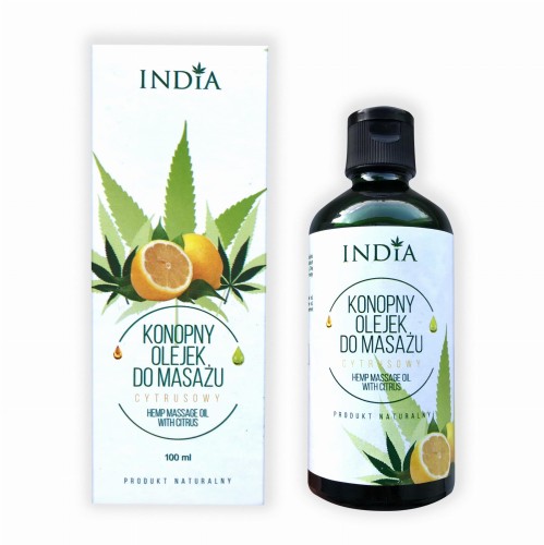 Olejek konopny do masażu - cytrusowy - India Cosmetics.jpg