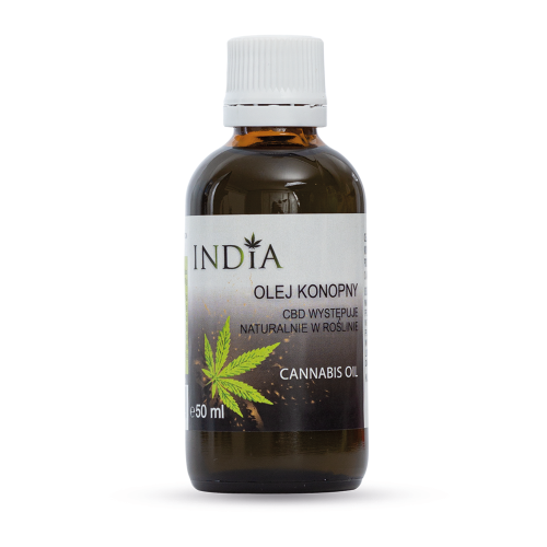 Olej konopny z CBD 50 ml (CBD występuje naturalnie w roślinie) - India Cosmetics.png