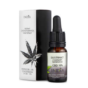 Krople z CBD 10%, 10ml - India Cosmetics