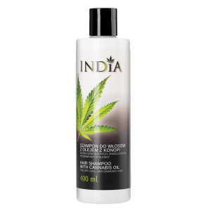 Szampon do włosów 400ml z olejem konopnym - India Cosmetics