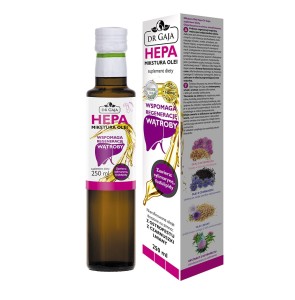 Mikstura Olei HEPA - Dr Gaja - Olej z ostropestu, z czarnuszki, lniany, Sylimaryna