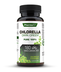 Chlorella Dark-Green 180 tabletek - Pomaga zachować witalność organizmu - PHARMOVIT