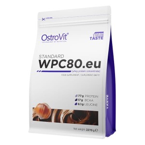 STANDARD WPC80.eu 2270 g - koncentrat białka serwatkowego - smak orzecha laskowego - Ostrovit