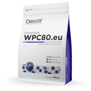 STANDARD WPC80.eu 900 g - koncentrat białka serwatkowego - smak jagodowy - Ostrovit