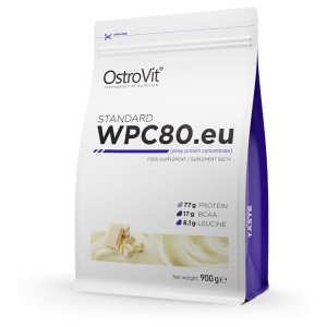 STANDARD WPC80.eu 900 g - koncentrat białka serwatkowego - smak białej czekolady - Ostrovit